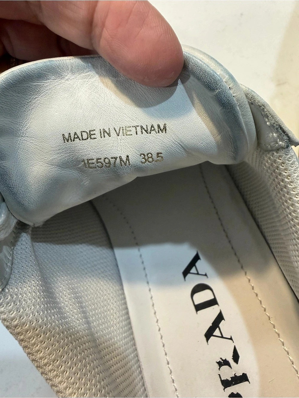 Prada America's Cup Leather and Fabric Sneakers White & Black EU 38.5 - Picture 7 of 11